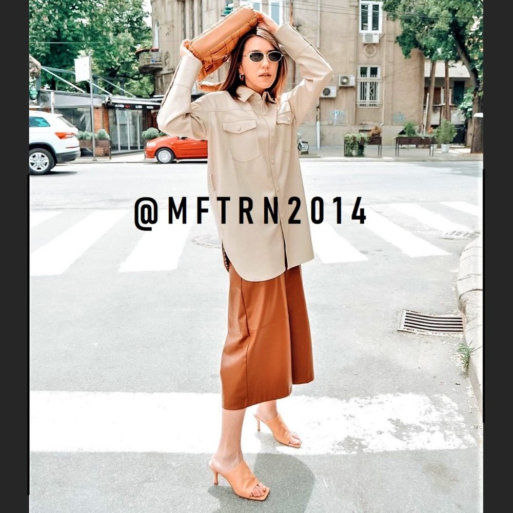 SOLD! ZARA Faux Leather Long Shorts - Picture 6 of 16